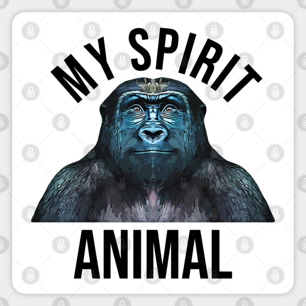 Gorilla is My Spirit Animal Sticker by ardp13